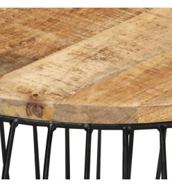 Table basse Ø68 cm Bois de manguier brut