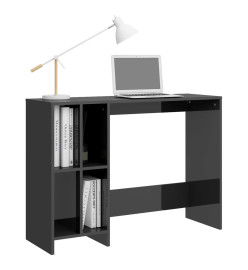 Bureau d'ordinateur portable Gris brillant 102,5x35x75 cm