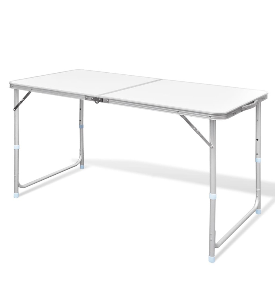 Table pliable de camping Hauteur réglable Aluminium 120x60 cm