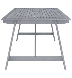 Mobilier à dîner de jardin 7 pcs Gris Bois d'acacia massif