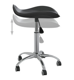 Tabouret de salon et spa Noir Similicuir