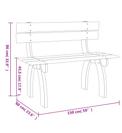 Banc de jardin 150 cm Bois de pin imprégné