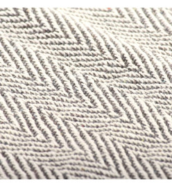 Couverture coton à chevrons 125x150 cm Gris