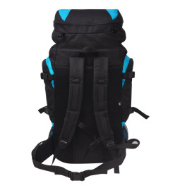 Sac à dos de randonnée XXL 75 L Noir et bleu