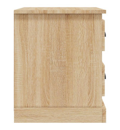 Table de chevet chêne sonoma 39x39x47,5 cm bois d'ingénierie