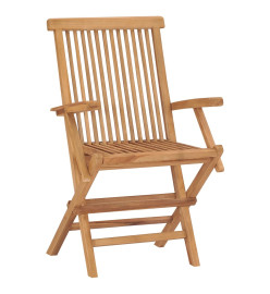 Chaises pliables de jardin 4 pcs Bois de teck solide