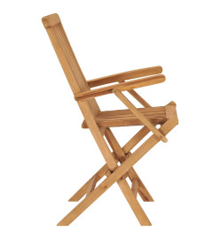 Chaises pliables de jardin 4 pcs Bois de teck solide