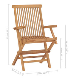 Chaises de jardin 8 pcs Bois de teck massif