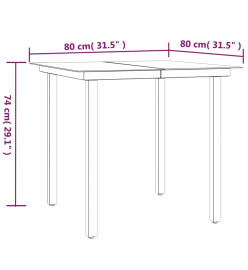 Ensemble de salle à manger de jardin 3 pcs Résine tressée