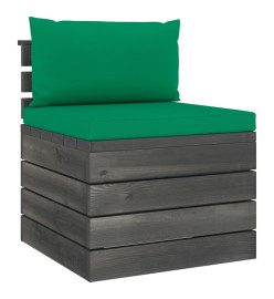 Salon palette de jardin 9 pcs avec coussins Bois de pin massif