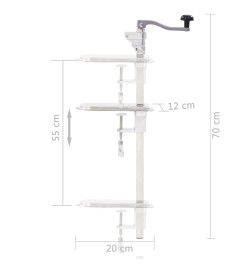 Ouvre-boîte de conserve Argenté 70 cm Aluminium et inox