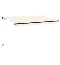 Auvent automatique avec capteur de vent et LED 450x350 cm Crème