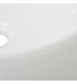 Lavabo de salle de bain avec mitigeur Céramique Rond Blanc