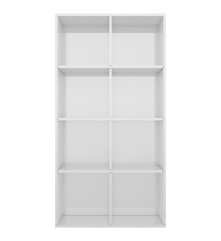 Bibliothèque/Buffet Blanc brillant 66 x 30 x 130 cm Aggloméré