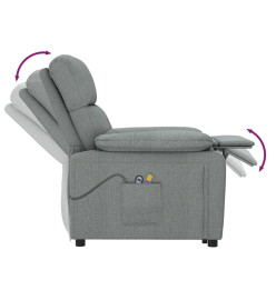 Fauteuil électrique de massage Gris foncé Tissu