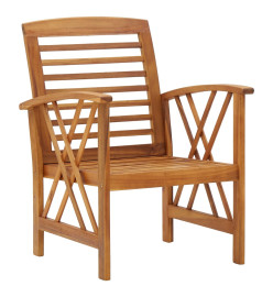 Chaises de jardin 2 pcs Bois d'acacia massif