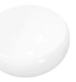 Lavabo ronde Céramique Blanc 40 x 15 cm