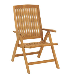 Chaises de jardin inclinables 4 pcs bois massif de teck