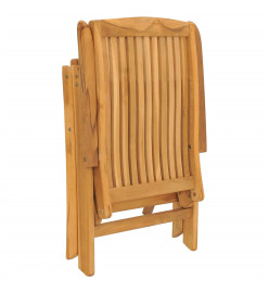 Chaises de jardin inclinables 4 pcs bois massif de teck