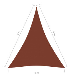 Voile de parasol Tissu Oxford triangulaire 4x5x5 m Terre cuite