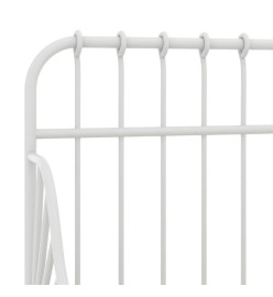Cadre de lit extensible Blanc Métal 80x130/200 cm