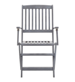 Chaises pliables d'extérieur 2 pcs Bois d'acacia solide