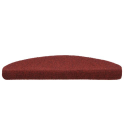 Tapis autoadhésifs de marches 5 pcs Rouge 65x21x4 cm Aiguilleté