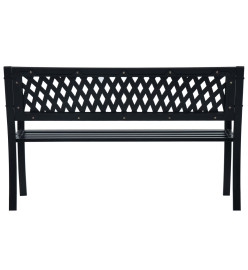 Banc de jardin 125 cm Noir Acier