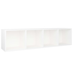 Bibliothèque/Meuble TV Blanc 36x30x143 cm Bois d'ingénierie