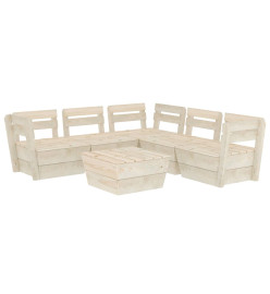 Salon de jardin palette 6 pcs Bois d'épicéa imprégné