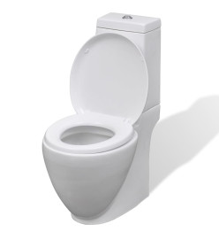 Ensemble de bidet et toilette Céramique Blanc