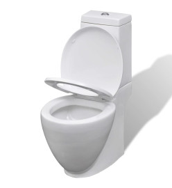 Ensemble de bidet et toilette Céramique Blanc