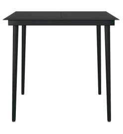 Mobilier de salle à manger de jardin avec coussins 3 pcs Noir