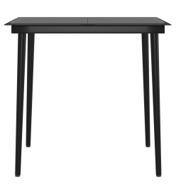 Mobilier de salle à manger de jardin avec coussins 3 pcs Noir