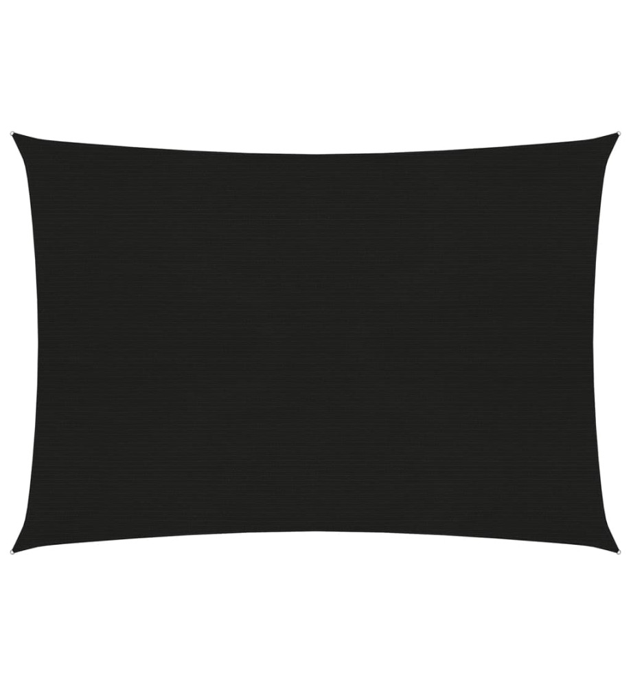 Voile d'ombrage 160 g/m² Noir 3x4,5 m PEHD