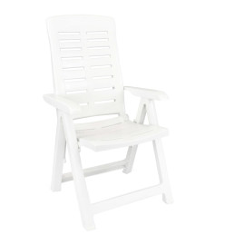 Ensemble de salle à manger de jardin 3 pcs Blanc Polypropylène