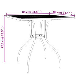 Ensemble de salle à manger de jardin 5 pcs anthracite acier