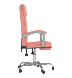 Fauteuil inclinable de bureau Rose Similicuir