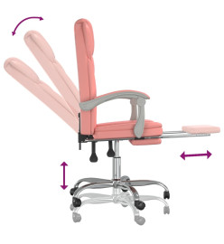 Fauteuil inclinable de bureau Rose Similicuir