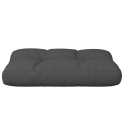 Coussin de palette noir 60x40x12 cm tissu