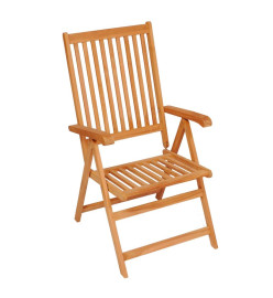 Chaises de jardin 6 pcs avec coussins beige Bois de teck