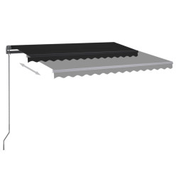 Auvent automatique capteur de vent et LED 350x250 cm Anthracite