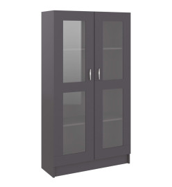 Armoire à vitrine Gris 82,5x30,5x150 cm Aggloméré