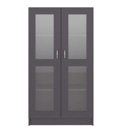 Armoire à vitrine Gris 82,5x30,5x150 cm Aggloméré