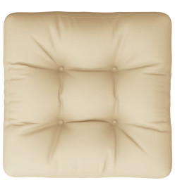 Coussin de palette beige 58x58x10 cm tissu