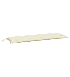 Coussins de banc de jardin 2 pcs blanc crème tissu Oxford