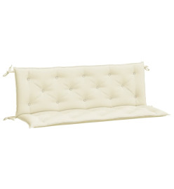 Coussins de banc de jardin 2 pcs blanc crème tissu Oxford