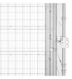 Chenil extérieur pour chiens Acier galvanisé 110x220x180 cm