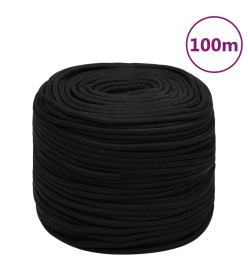 Corde de travail Noir 8 mm 100 m Polyester