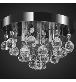 Lustre suspendu Design de cristal Chrome